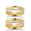 Gifteringer i gult gull 14 kt, 5.5 mm. GERSTNER - 28073