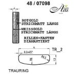 Skisse av hvitt gull 14 kt, 4 mm. Smart line - 480709800