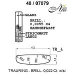 Skisse av hvitt gull 14 kt, 4.5 mm. Smart line - 4807079