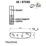 Skisse av hvitt gull 14 kt, 4.5 mm. Smart line - 4807080