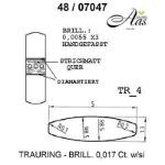 Skisse av hvitt gull 14 kt, 5 mm. Smart line - 4807047