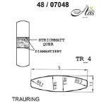 Skisse av hvitt gull 14 kt, 5 mm. Smart line - 4807048