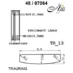 Skisse av hvitt gull 14 kt, 5.5 mm. Smart line - 480706400