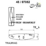 Skisse av hvitt gull 14 kt, 5.5 mm. Smart line - 4807082