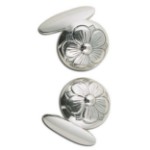 Mansjettknappar med botn, oksidert- 076100