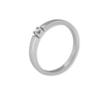 Iselin alliansering i hvitt gull med diamant - 8501003