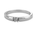 Iselin alliansering i hvitt gull med diamant - 8501003