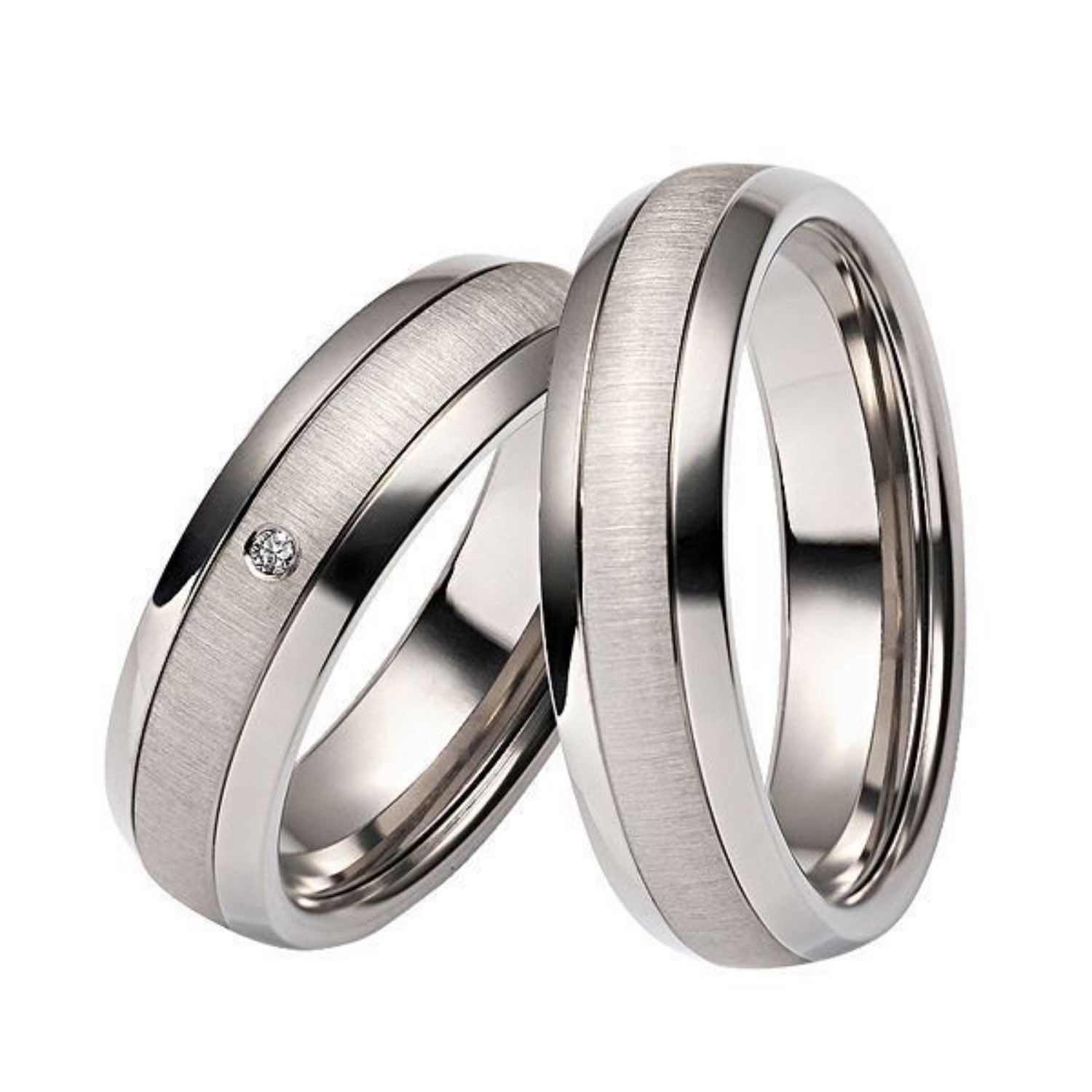 Gifteringer i titan & palladium 500, 6 mm. RAUSCHMAYER - 1151012
