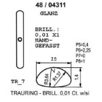 Gifteringer i gult gull 14 kt 2,5 mm med diamant - 48043110
