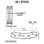 Skisse av gult gull 14 kt, 5.5 mm. Smart line - 4807022