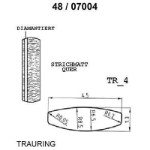 Skisse av hvitt gull 14 kt, 4.5 mm. Smart line - 48070040