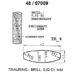 Skisse av hvitt gull 14 kt, 4.5 mm. Smart line - 48070090