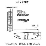 Skisse av hvitt gull 14 kt, 5 mm. Smart line - 48070110