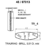 Skisse av hvitt gull 14 kt, 4.5 mm. Smart line - 48070130