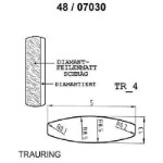 Skisse av gult gull 14 kt, 5 mm. Smart line - 48070300