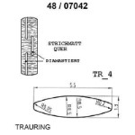 Skisse av gult gull 14 kt, 5.5 mm. Smart line - 48070420