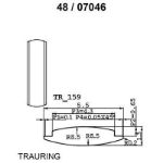 Skisse av gult gull 14 kt, 5.5 mm. Smart line - 48070460