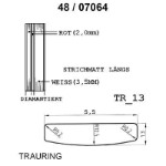 Skisse av hvitt og gult gull 14 kt, 5.5 mm. Smart line - 48070640