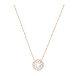 Smykke Swarovski Sparkling Dance Round Necklace, White, Rose-gold tone plated - 5272364