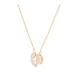 Smykke Swarovski Sparkling Dance Round Necklace, White, Rose-gold tone plated - 5272364