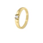 Forlovelsesring i gult gull med 0,20 ct diamant-85010200