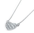 Diamantsmykke i hvitt gull -151152