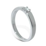 Iselin alliansering i hvitt gull med diamant - 8501010