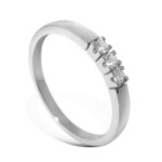 Iselin alliansering i hvitt gull med diamanter - 8503030
