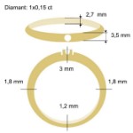 Diamantring Iselin med 0,15 ct TW-Si-85010150