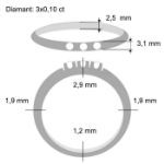 Diamantring Iselin med 3x0,10 ct TW-Si-8503010