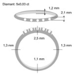 Elegant ring med klare steiner - 8505030