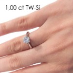 Enstens diamantring Leticia med 1,00 ct i 14kt gull. TW-Si. -18007100