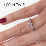 Enstens diamantring Violetta med 0,70 ct TW-Si i 14kt gull.- 18003070