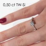 Enstens diamantring Soria med 0,50 ct i 14kt gull. TW-Si. -18010050