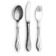 Sølv set skje kniv gaffel Stork - 18033
