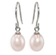 Øredobber i sølv med ferskvannperle. POEME- 9091