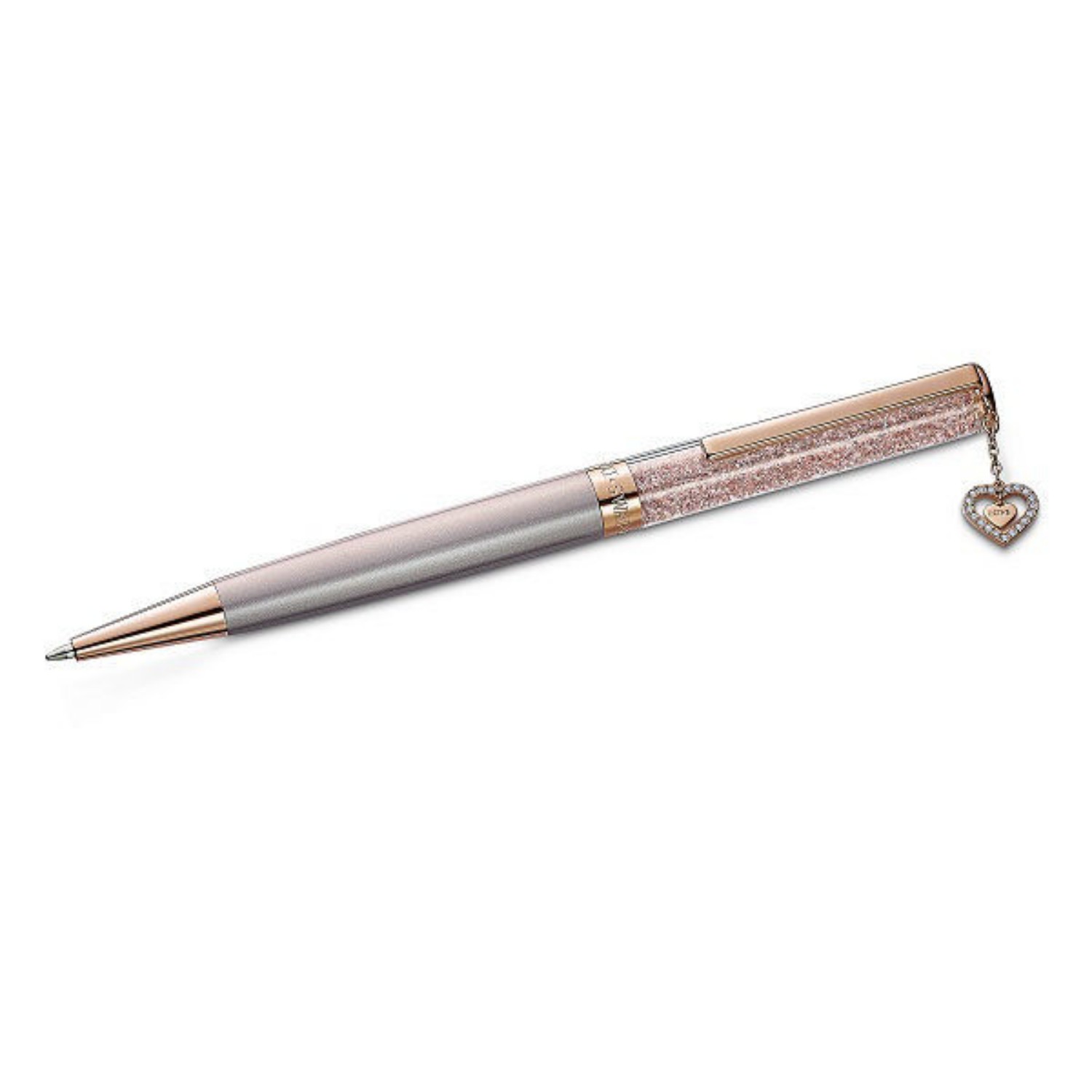 Swarovski Crystalline ballpoint pen Heart, Pink, Rose gold-tone plated -5527536