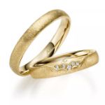 Gifteringer i gult gull 14 kt, 3.5 mm. GERSTNER - 31321