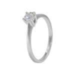 Diamantring forlovelsesring i hvitt gull 0,10 ct TW-Si - COC005523