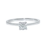 Diamantring forlovelsesring i hvitt gull 0,10 ct TW-Si - COC005523