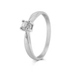 Diamantring forlovelsesring i hvitt gull 0,10 ct TW-Si - COC00662h