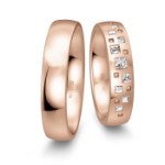 Gifteringer i lyse rosé gull 18 kt, 5 mm. LUXURY - 4809905