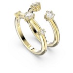 Swarovski Constella ring Set (2), Round cut, White, Gold-tone plated - 5640964