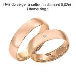 Gifteringer i gull 14kt, 5 mm. OREST – 12500