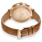 Swarovski klokke Octea Lux Chrono watch Leather strap, Brown, Gold-tone finish - 5632260