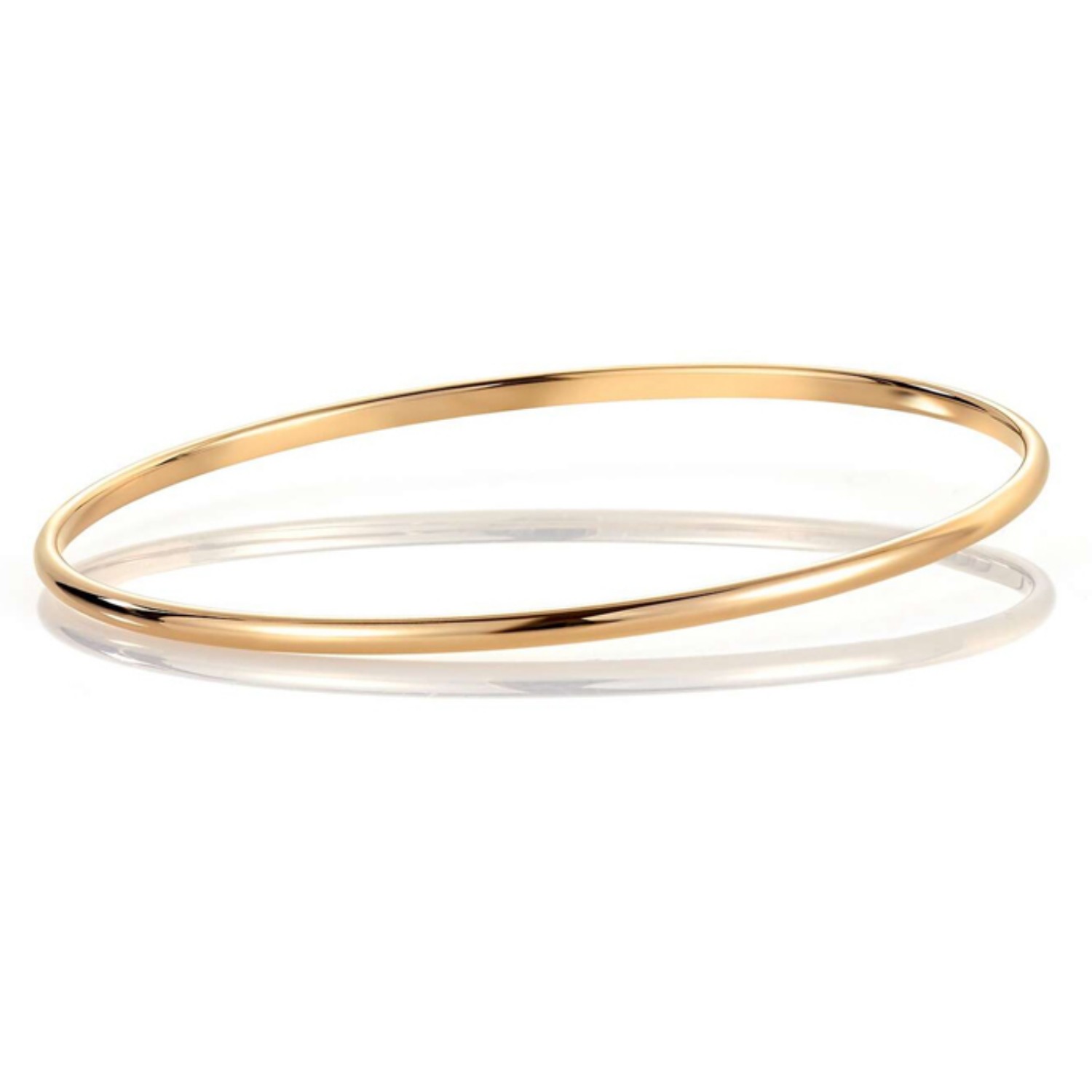 Armbånd gull. Classic armring rund profil, gult gull 14 kt, 2.5 mm - 01GU2565