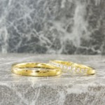 Gifteringer i gult gull 14 kt, 2.7 mm og 3 mm. GERSTNER - 29781