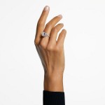 Swarovski  Constella cocktail ring Square cut, Pavé, White, Rhodium plated - 5638549