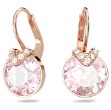 Swarovski øredobber Bella V drop Round cut, rose - 5662114