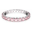Swarovski  Matrix ring Round cut, Pink, Rhodium plated - 5658856
